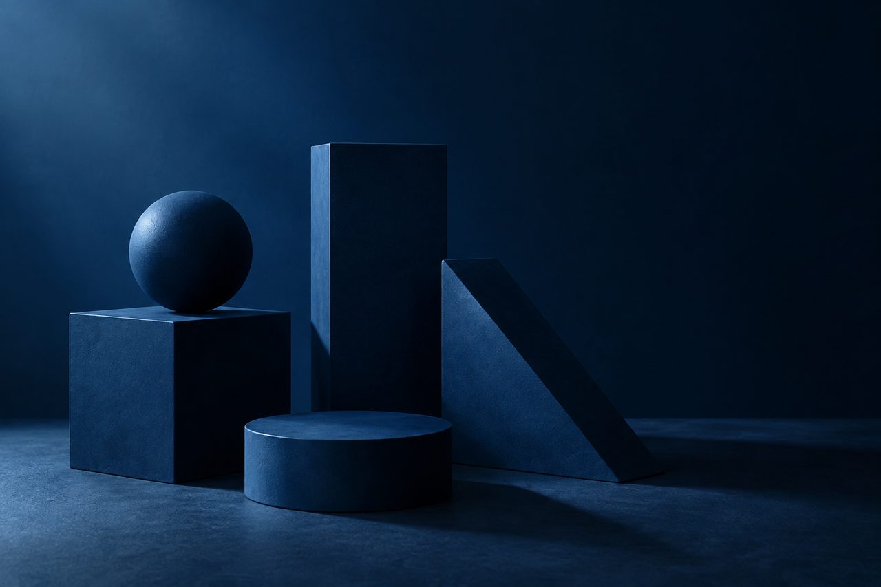 Editorial navy still life illustrating Designing an Effective Strategy: From Where You Are to Where You Want to Be