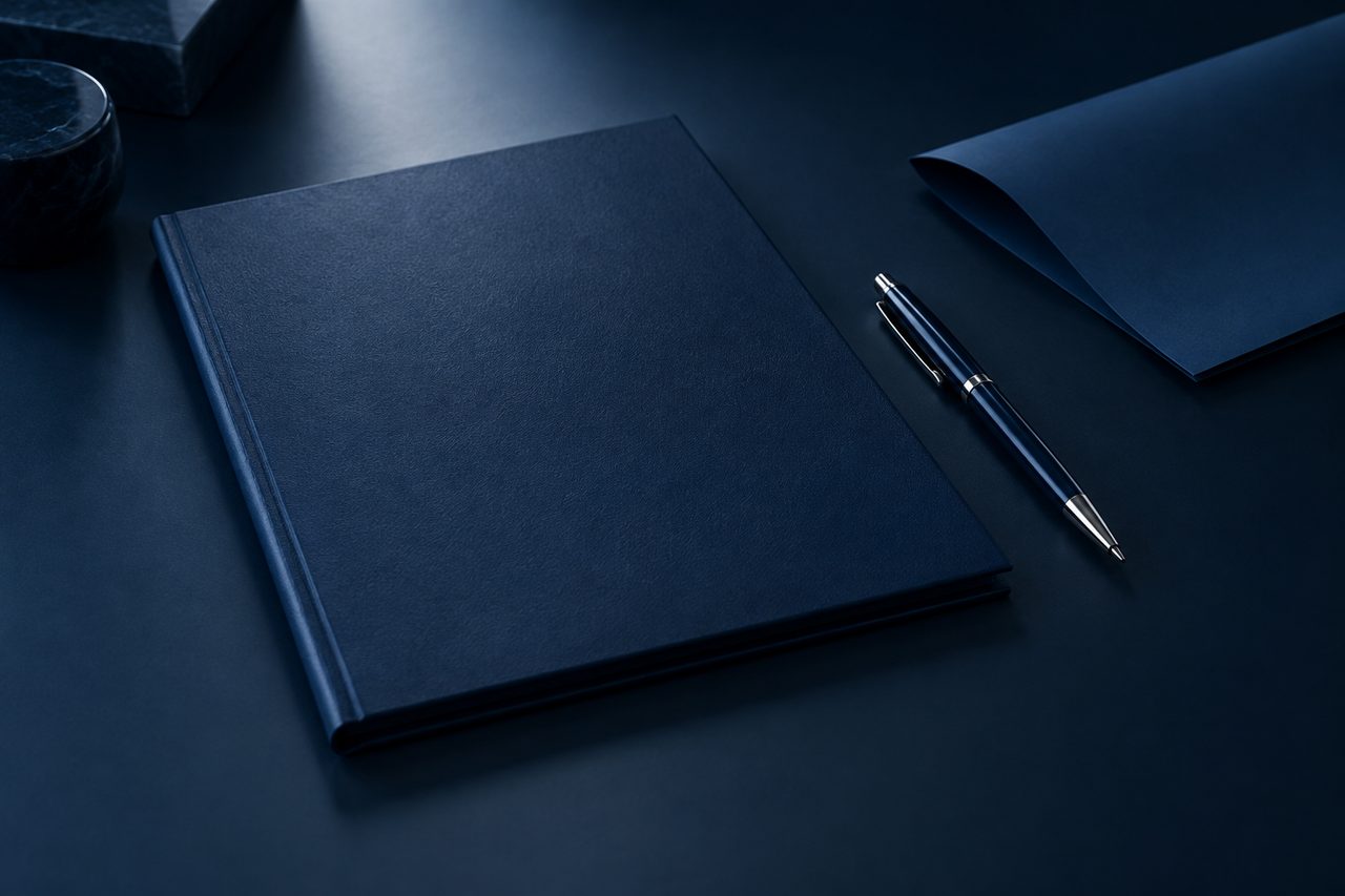 Editorial navy still life illustrating Dynastic Wealth – The Fundamentals Courses