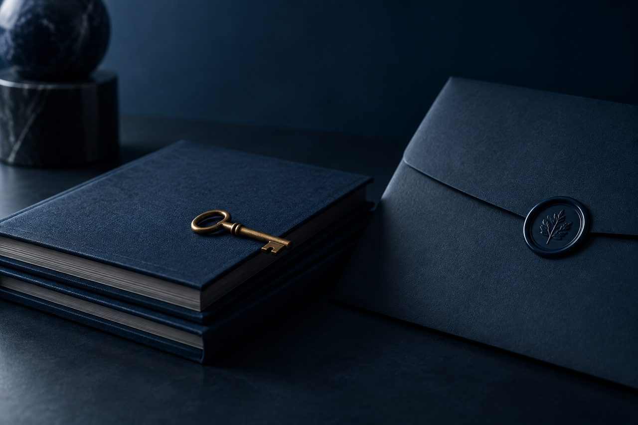 Editorial navy still life illustrating Essential Elements of a Business Growth Plan for Small and Mid-Sized Businesses to Drive Valuations in 2025
