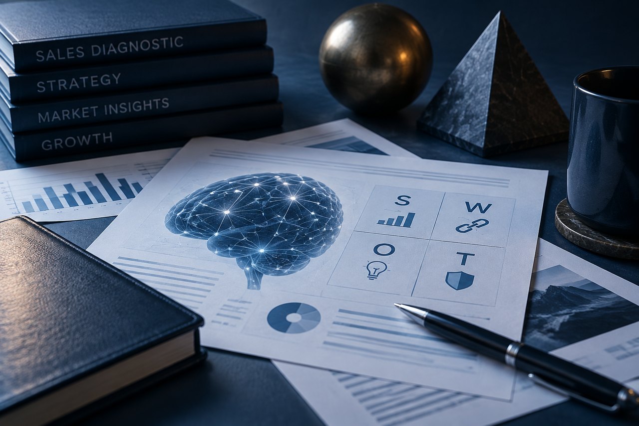 Editorial illustration for Harnessing the Power of the Mindshop Sales Diagnostic for a Comprehensive SWOT Analysis