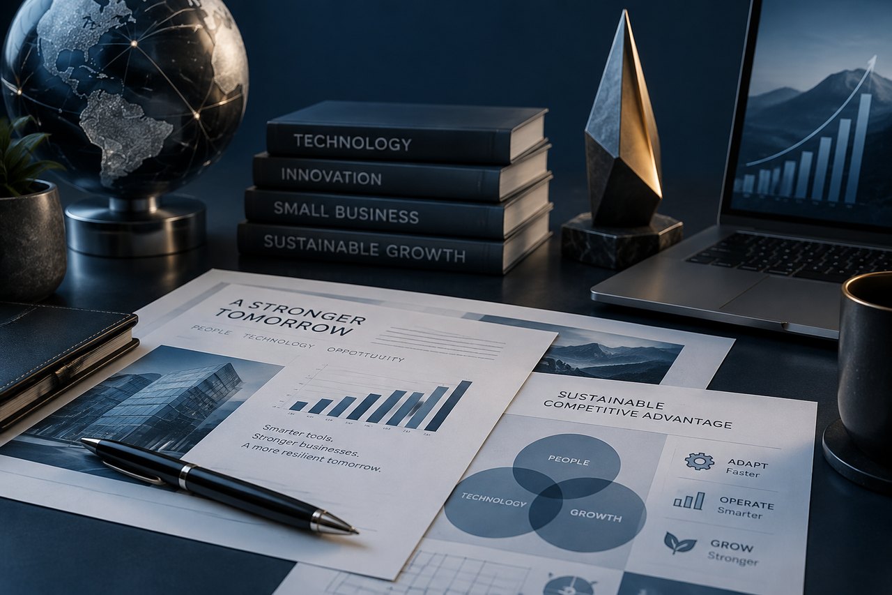Editorial illustration for Leveraging Rapid Technological Advancements: A Blueprint for Small and Mid-Sized Businesses to Attain Sustainable Competitive Advantage
