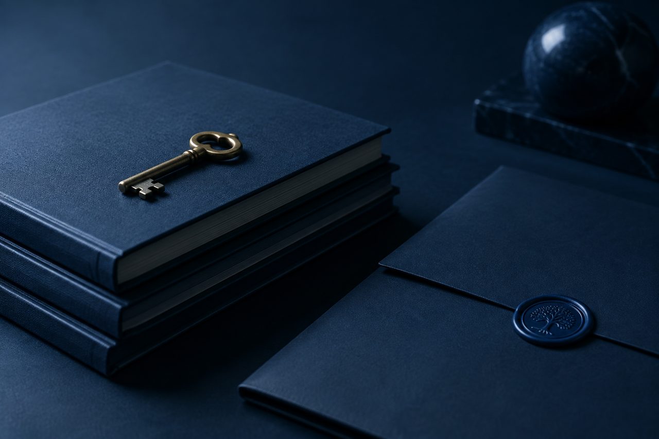 Editorial navy still life illustrating Maximizing Business Valuation Through Process and System Improvements Aligned with Customer Feedback and Business Growth