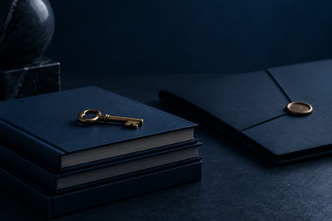 Editorial navy still life illustrating Maximizing Your Business’s Purchase Price with Strong and Consistent Earnings