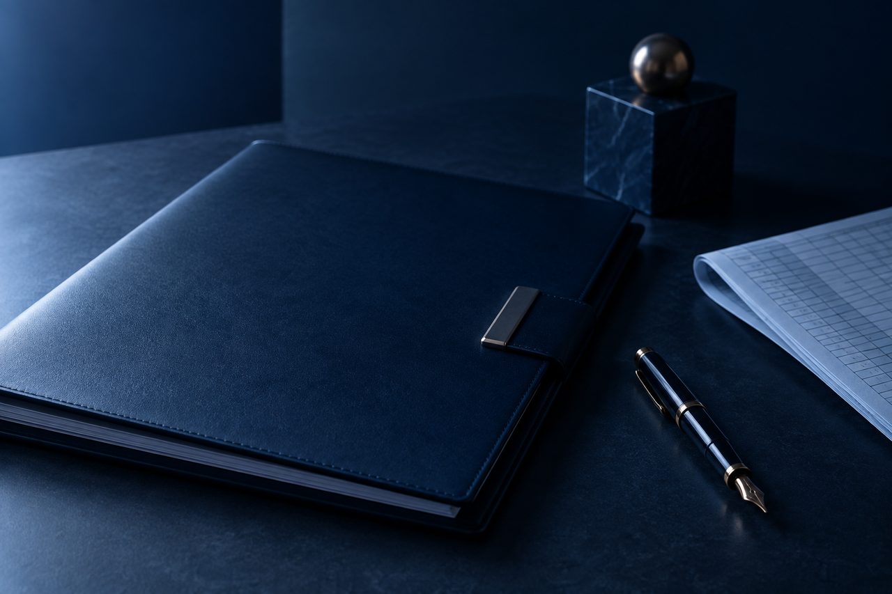 Editorial navy still life illustrating Preparing for a Sale to an Irrevocable Trust: Key Factors to Consider in a Changing Tax Landscape
