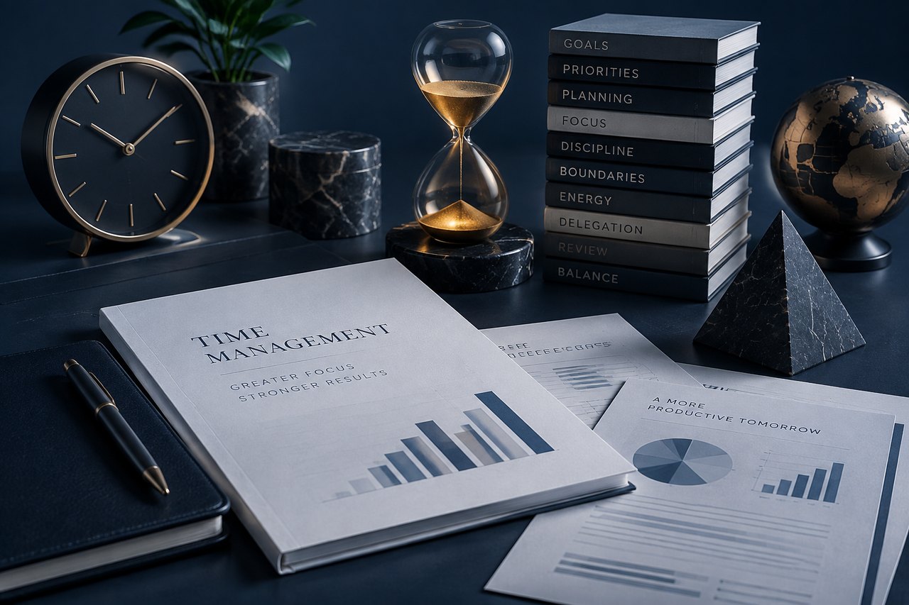 Editorial illustration for Ten Essential Elements of Time Management