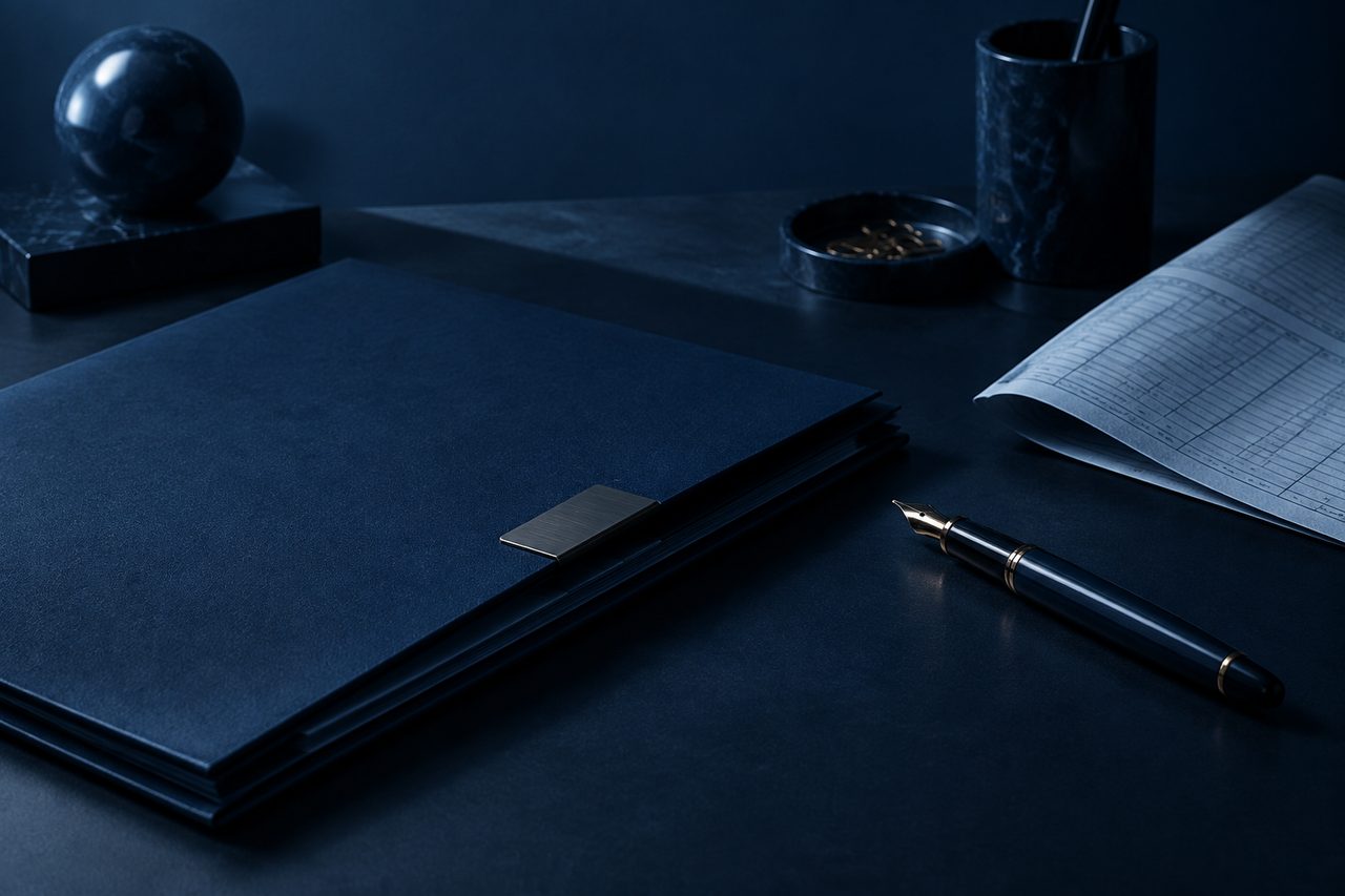 Editorial navy still life illustrating The Critical Need for Proactive Tax and Estate Planning Strategies Ahead of 2025 and 2026