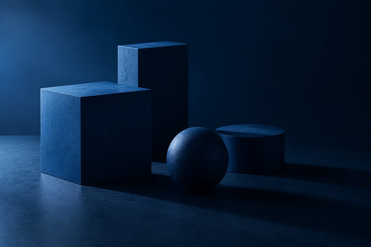 Editorial navy still life illustrating The Dangers of Not Innovating Your Products or Services