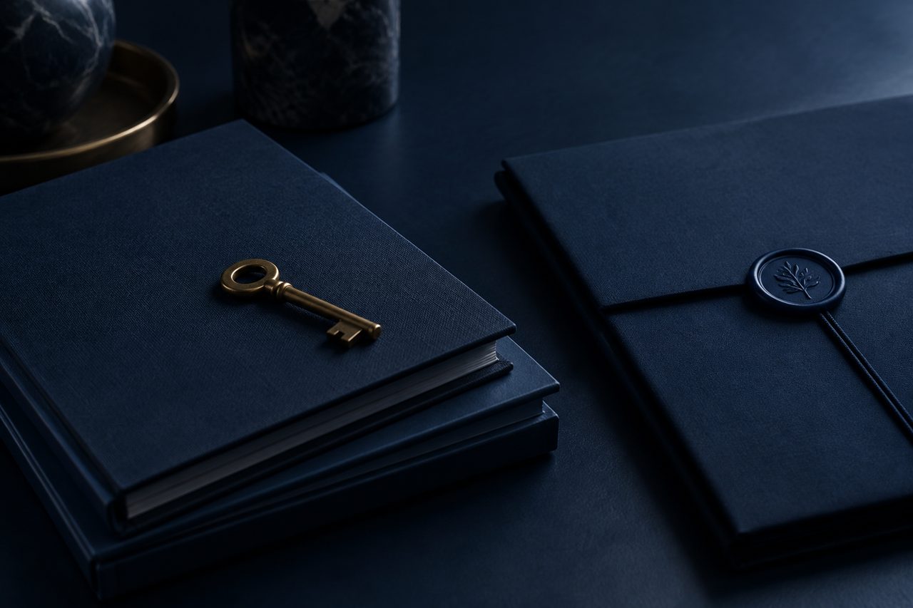 Editorial navy still life illustrating The Impact of Strong Recurring Revenue on Business Valuation: A Dramatic Difference