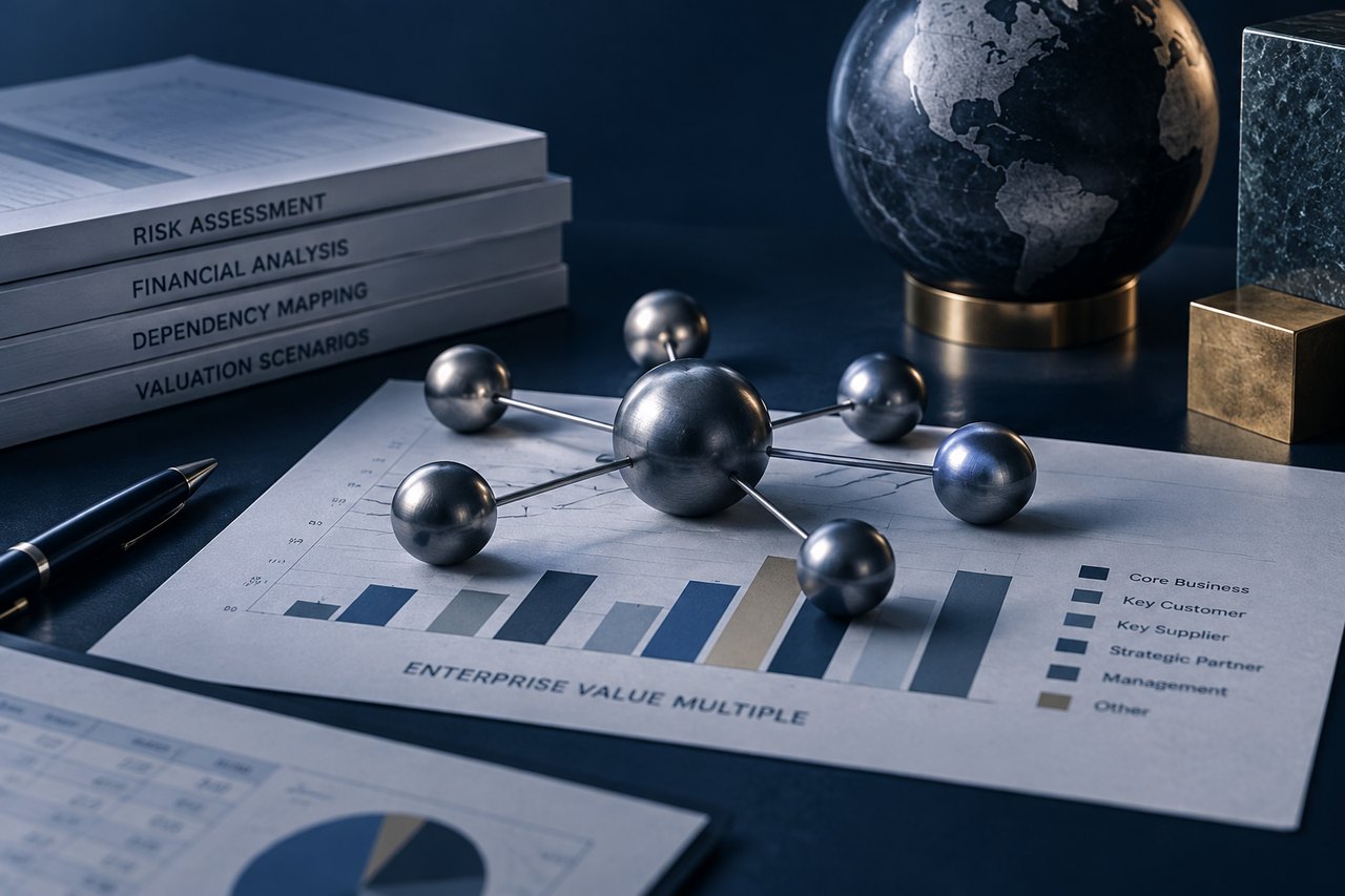 Editorial illustration for The Role of Dependency in the Calculation of a Business Multiple