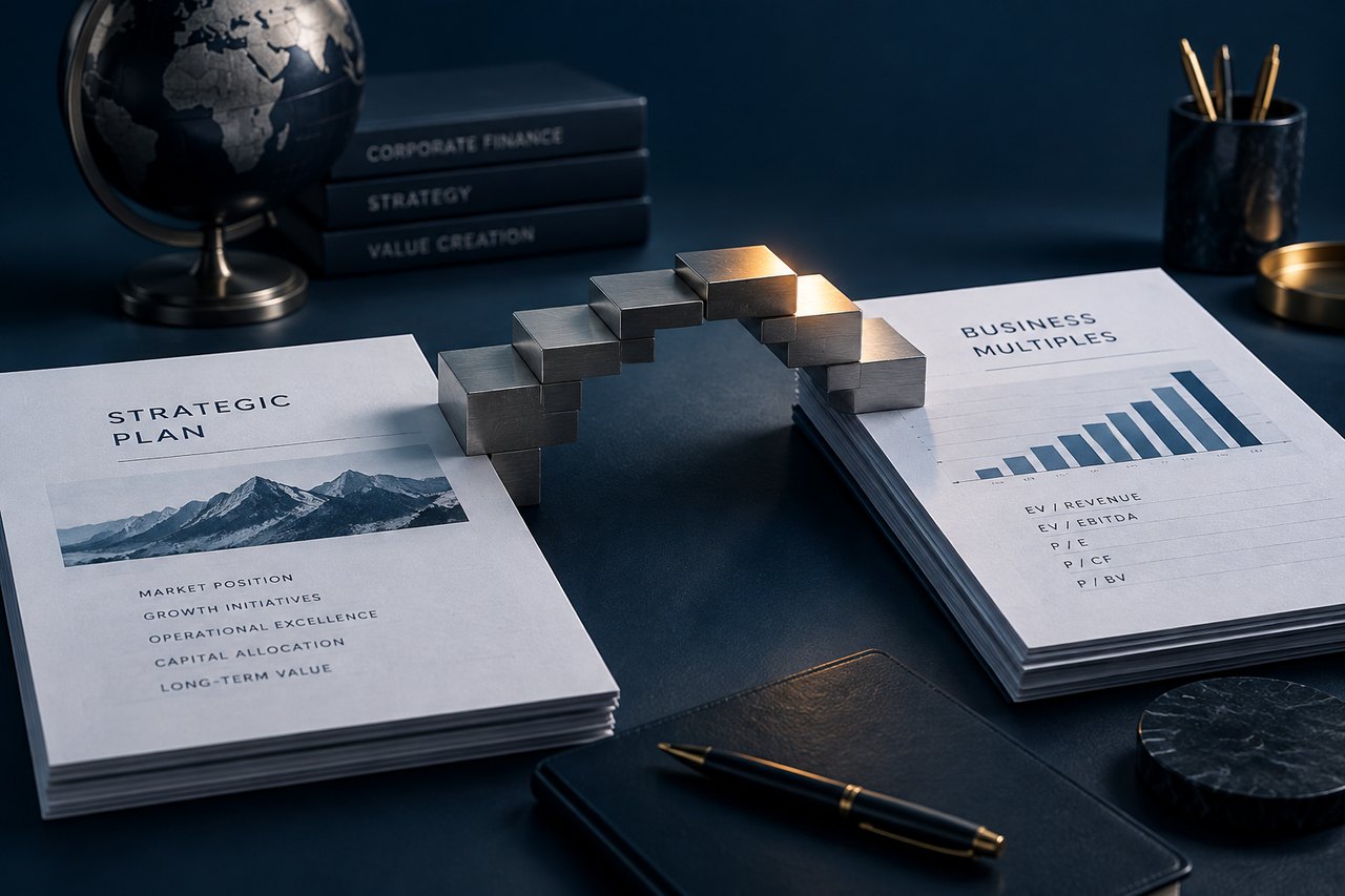 Editorial illustration for The Strong Connection Between Strategic Planning and Business Multiples