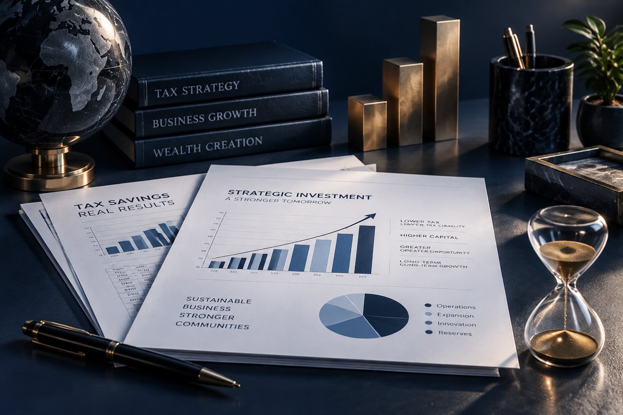 Editorial illustration for Unleashing Prosperity: The Financial Impact of Tax Savings and Strategic Business Investment