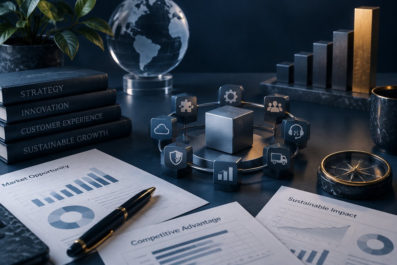 Editorial illustration for Unveiling Success: Achieving Sustainable Competitive Advantage through the Product Surround Model