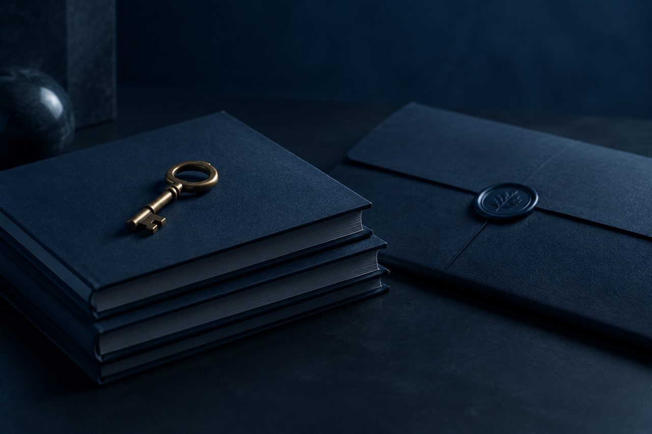 Editorial navy still life illustrating Why Authentic Marketing is Crucial for Organizational Success