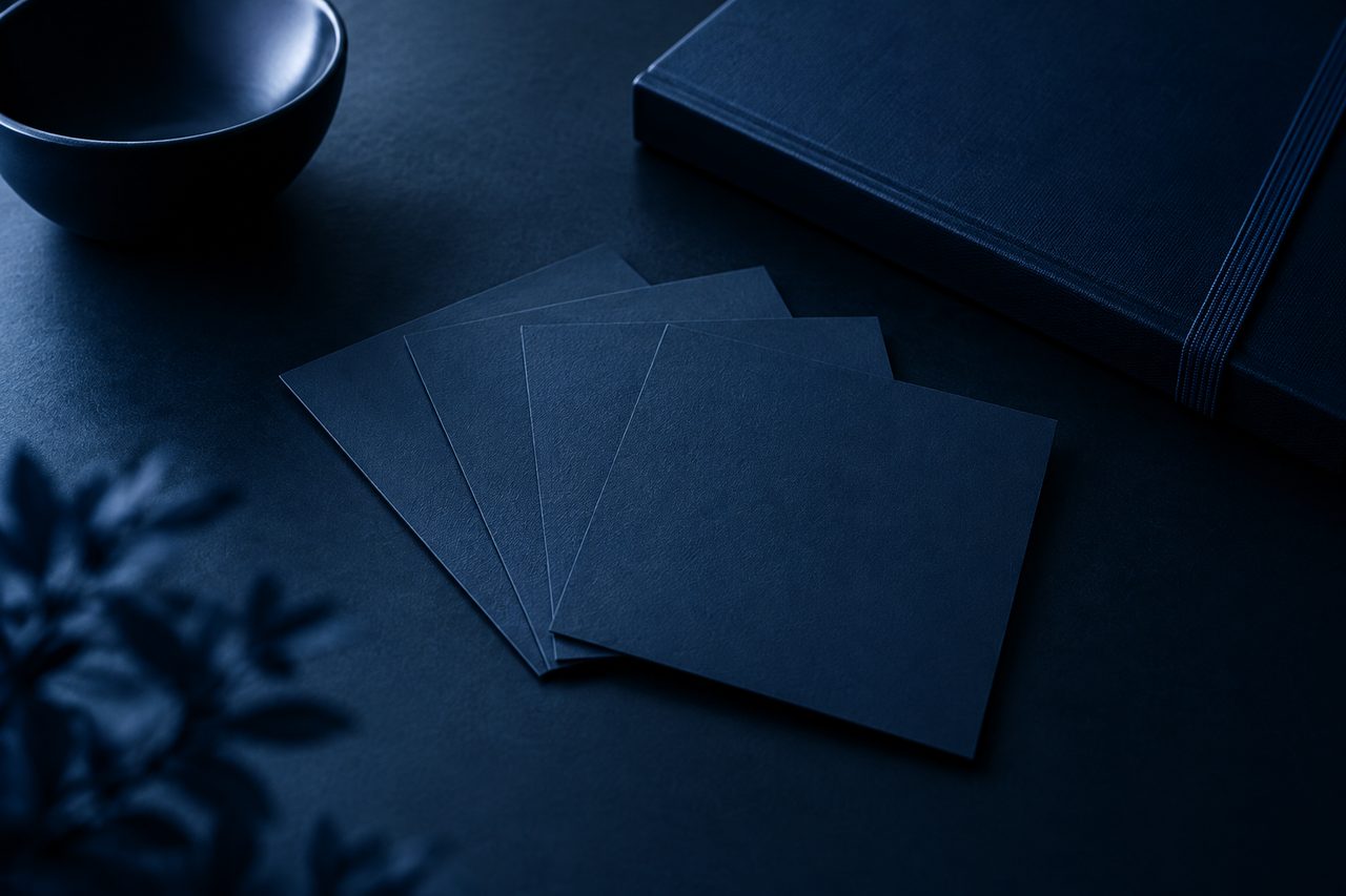 Editorial navy still life illustrating Why Small and Mid-Sized Businesses Must Have a Strong Social Media Presence: Providing Social Proof of Impact
